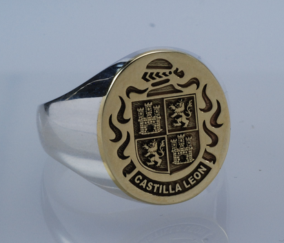 Gold and Silver Crest Ring