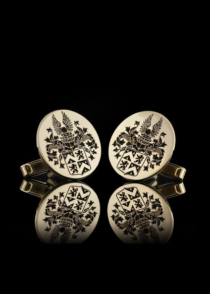 Knight Crest Cufflinks Oval