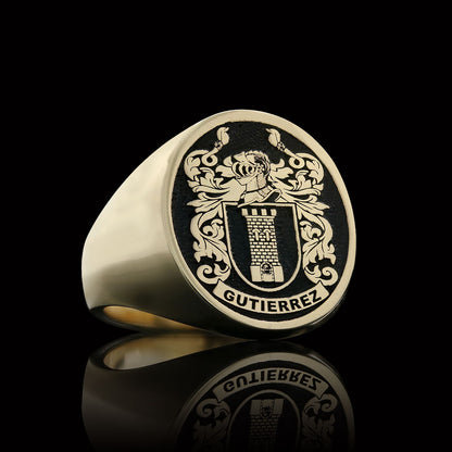 Emperor Crest Ring Oval