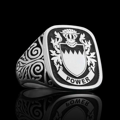 Baroness Crest Ring Square