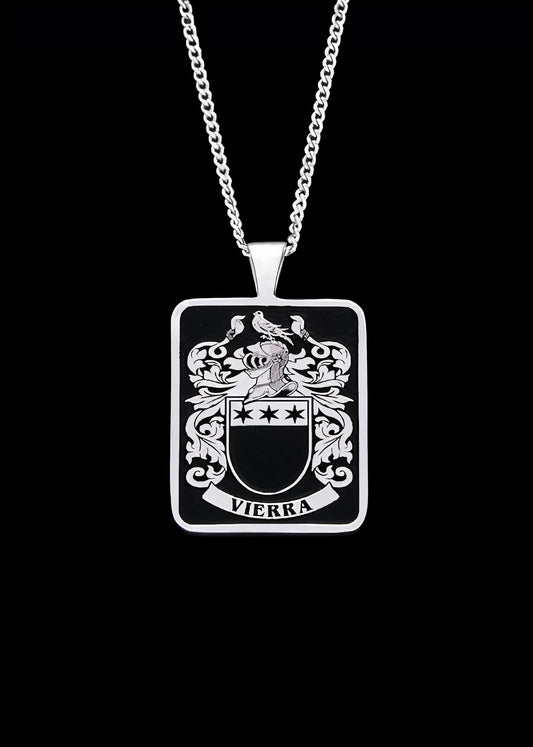 Rectangle Family Crest Pendant