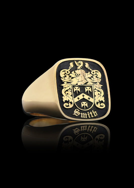 Emperor Crest Ring Square