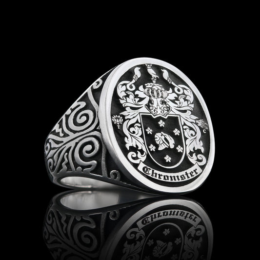 Raised Ladies Crest Ring