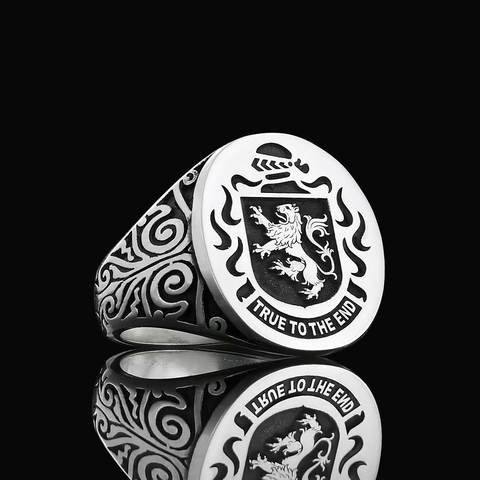 Engraved Ladies Crest Ring