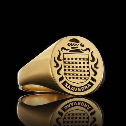 Engraved Ladies Crest Ring